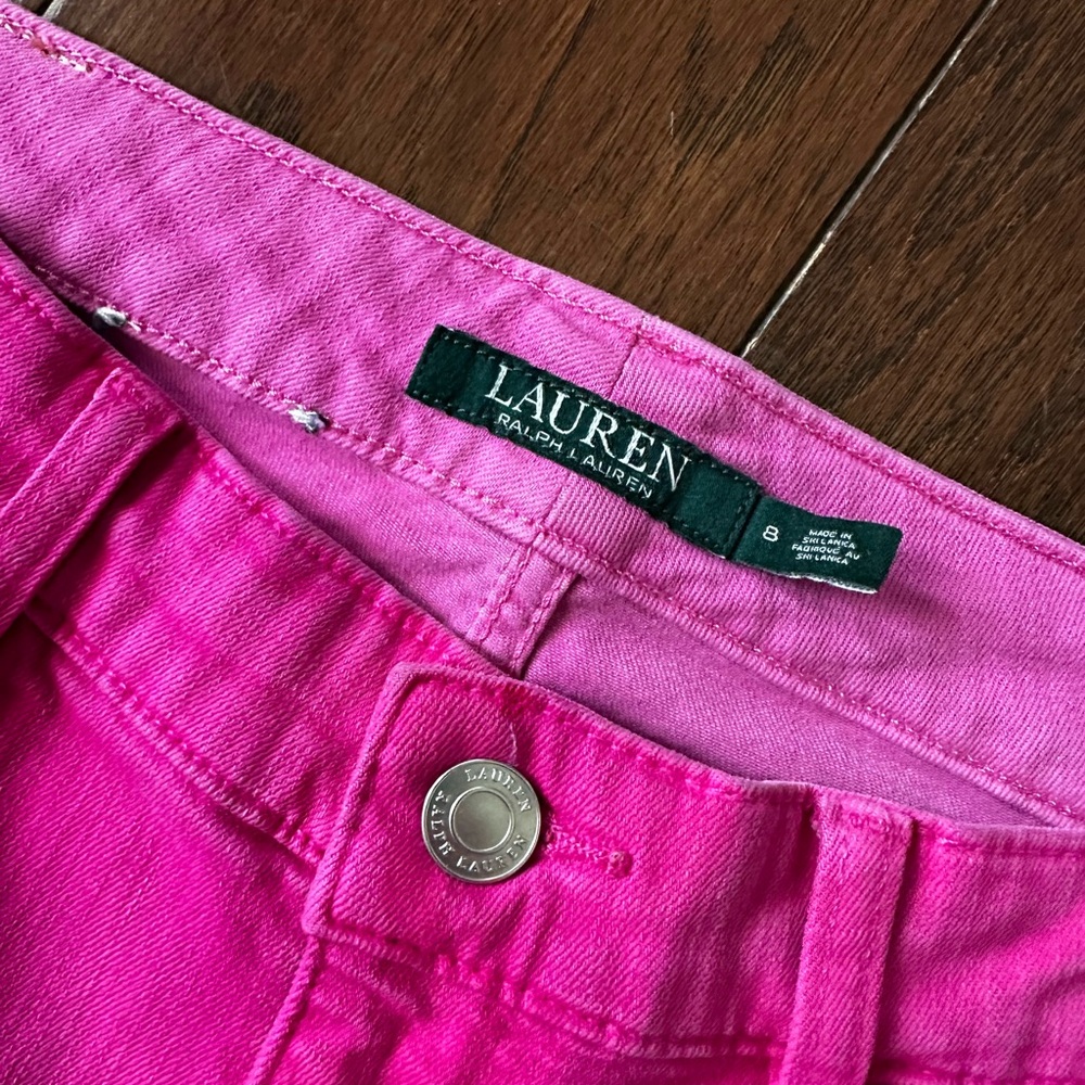 Ralph Lauren Bright Pink Skinny Jeans - Picture 3 of 7